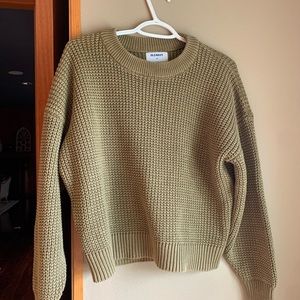 Old navy shaker stitch sweater. Olive green.